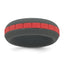 Silicone Grey with Red Grooved Center 7.50mm Band