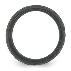 Silicone Dark Grey 8.50mm Hammered Band