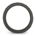 Silicone Metallic Silver 8.50mm Hammered Band