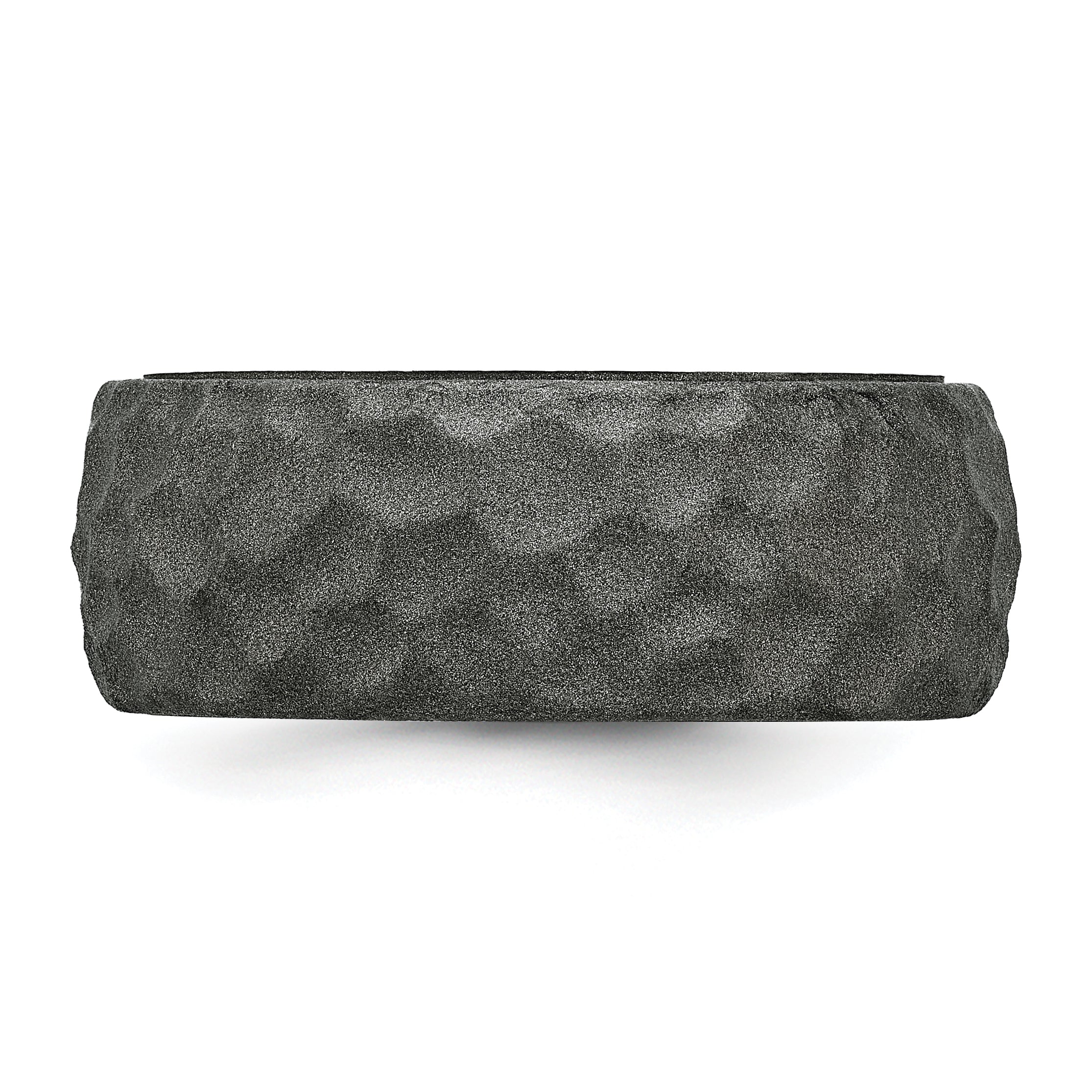 Silicone Metallic Silver 8.50mm Hammered Band