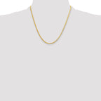 14K Yellow Gold Solid Herringbone Chain Necklace 2.5mm - Sophia Jewelers