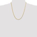 14K Yellow Gold Solid Herringbone Chain Necklace 2.5mm - Sophia Jewelers