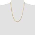 14K Yellow Gold Solid Herringbone Chain Necklace 2.5mm - Sophia Jewelers