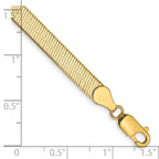 14K 7 inch 5mm Silky Herringbone with Lobster Clasp Bracelet
