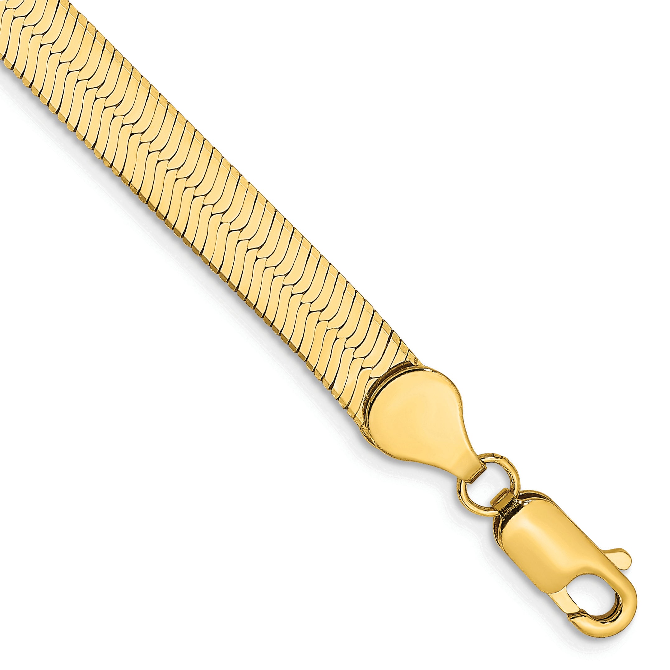 14K 7 inch 5.5mm Silky Herringbone with Lobster Clasp Bracelet Main image