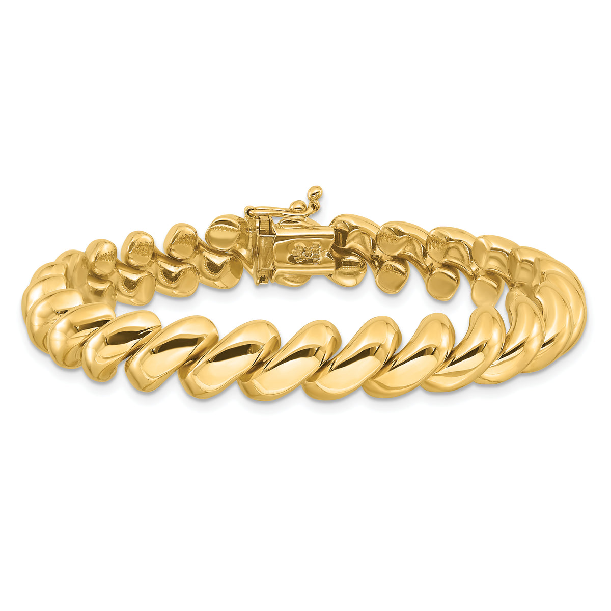 14k Polished 10mm 7 inch San Marco Bracelet