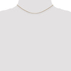 14K Yellow Gold Solid Snake Chain Necklace 0.8mm