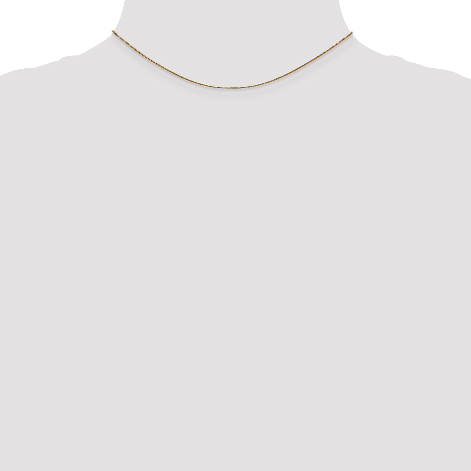14K Yellow Gold Solid Snake Chain Necklace 0.8mm