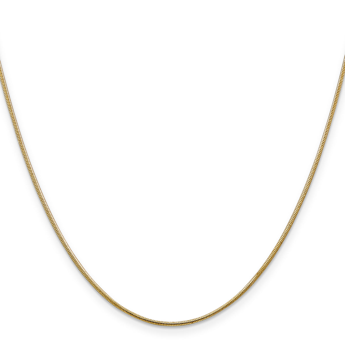 14k 1.1mm Round Snake Chain
