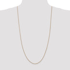 14K Yellow Gold Solid Snake Chain Necklace 1.4mm