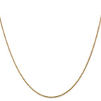 14K 8 inch 1.6mm Round Snake Lobster Clasp Bracelet