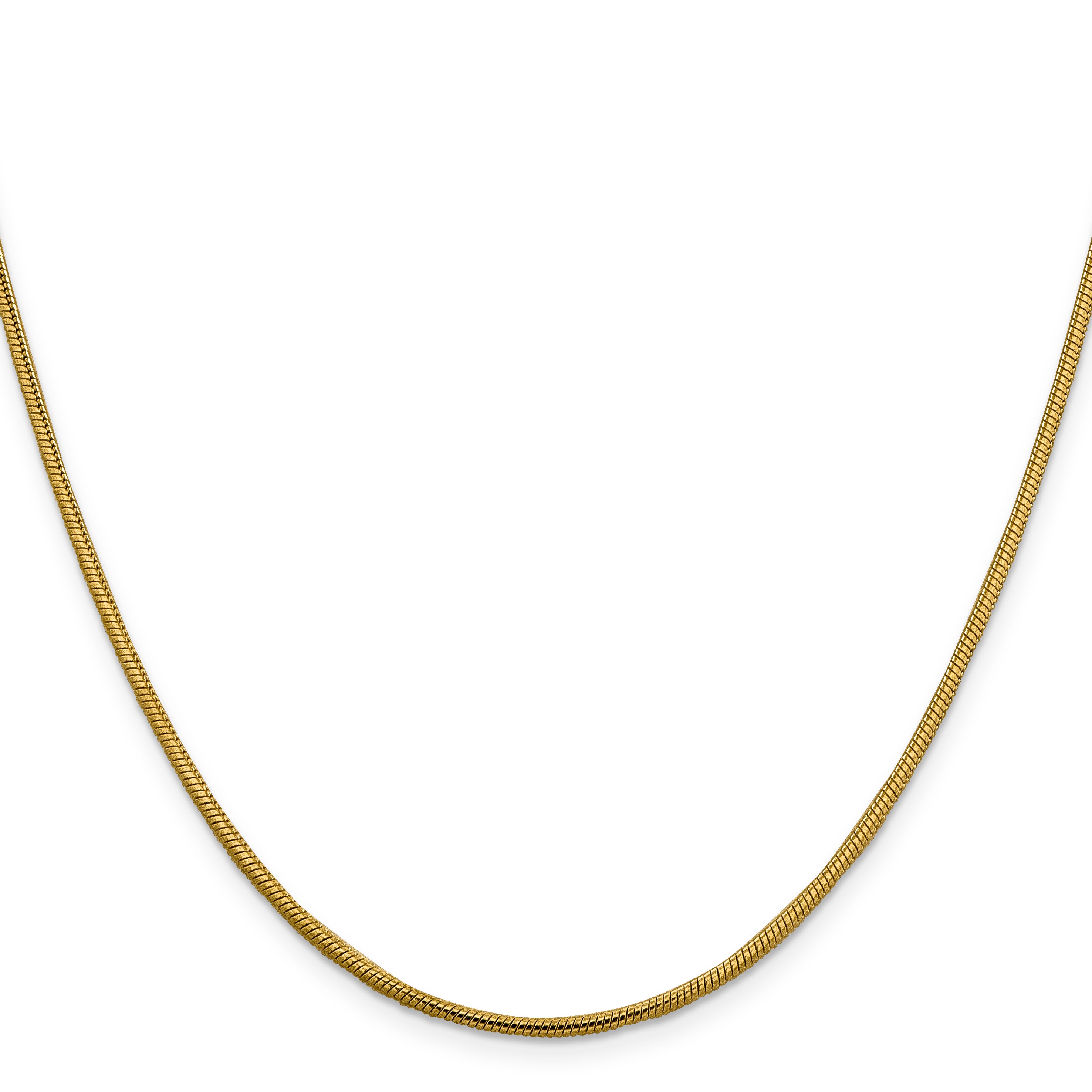 14K Yellow Gold Solid Snake Chain Necklace 1.85mm Secondary image