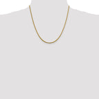 14K Yellow Gold Solid Snake Chain Necklace 1.85mm