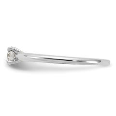 14k White Gold 1/4 carat Lab Grown Diamond VS/SI+ G+ Round Complete Solitaire Engagement Ring