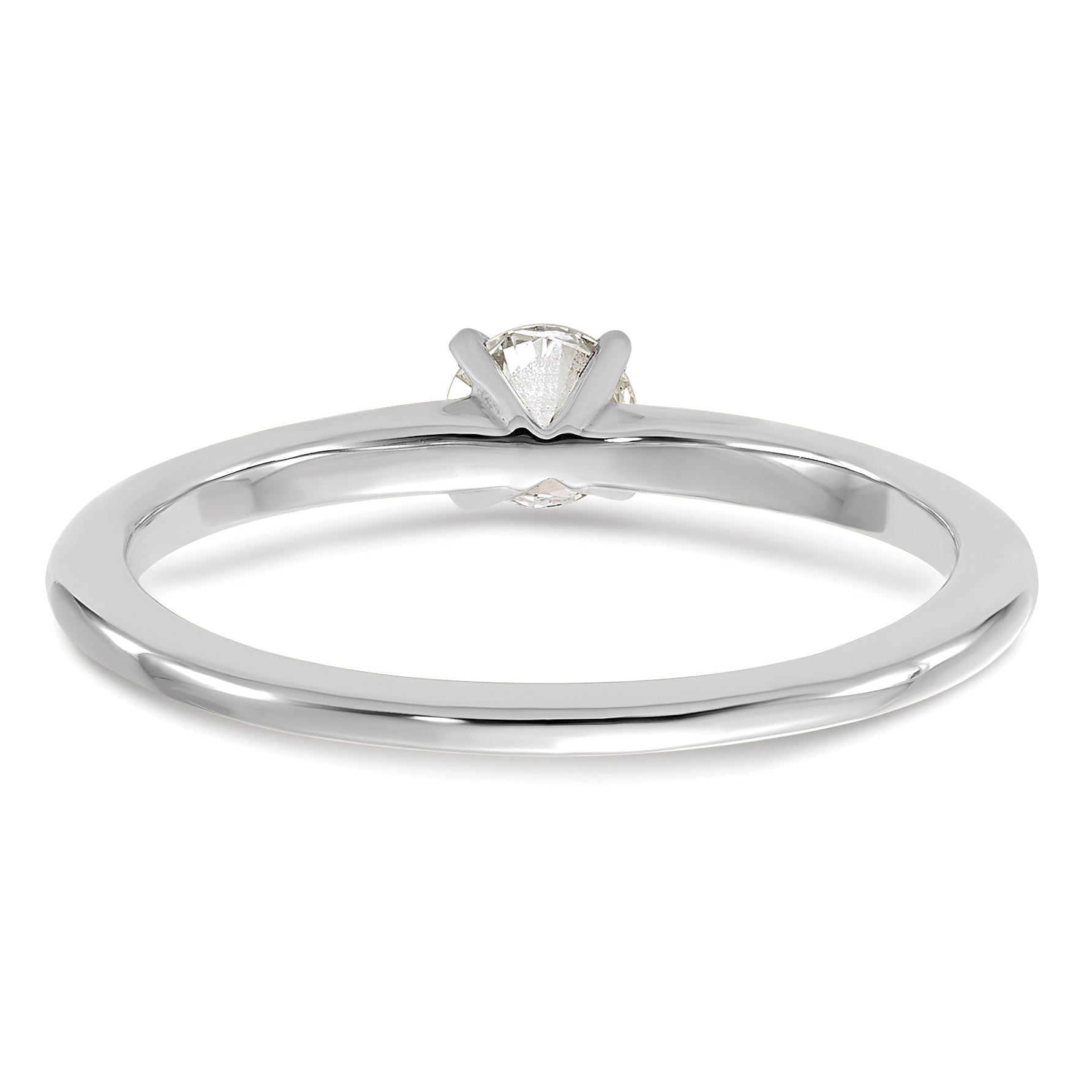 14k White Gold 1/4 carat Certified Lab Grown Diamond VS+ F+ Round Complete Solitaire Engagement Ring