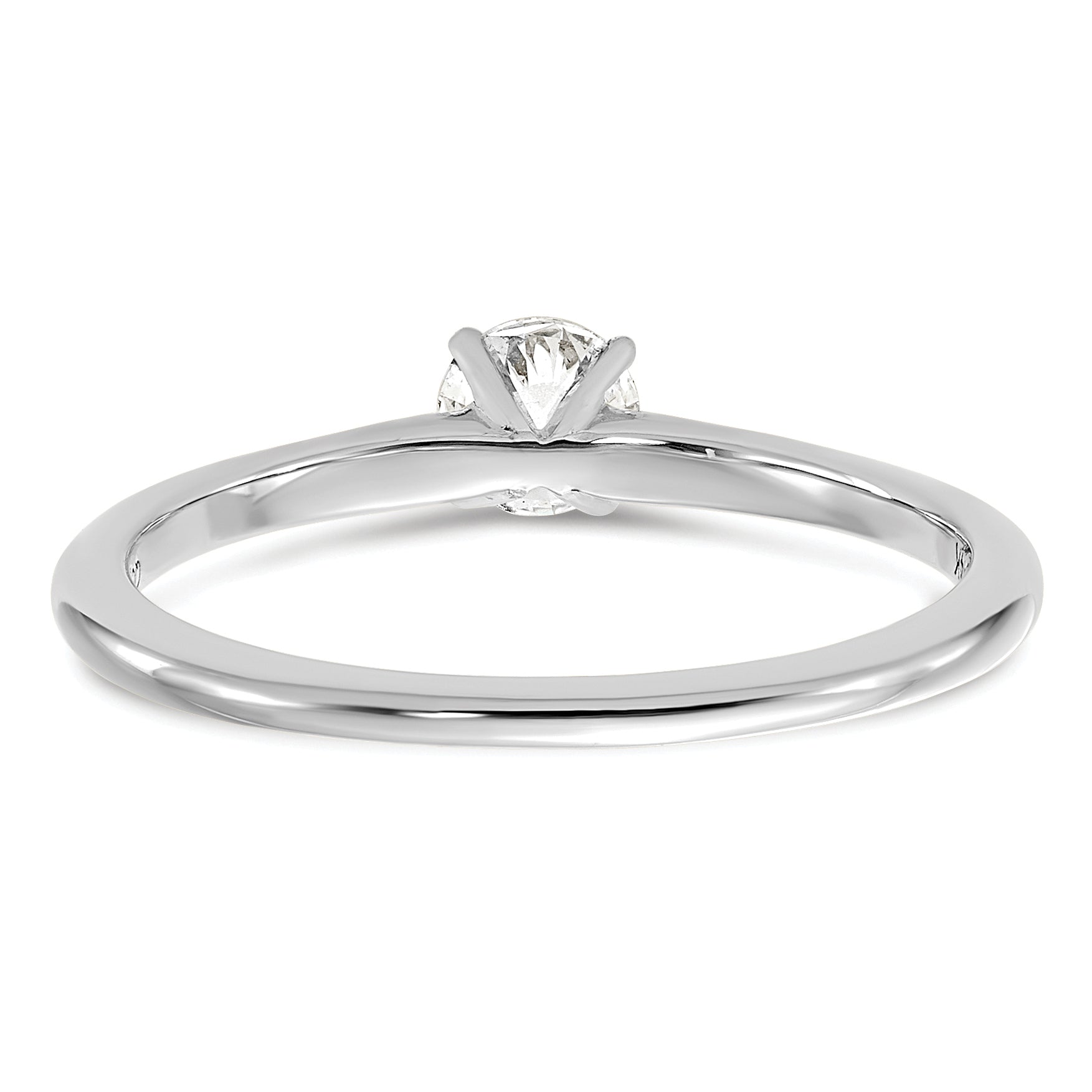 14k White Gold 1/3 carat Certified Lab Grown Diamond VS+ F+ Round Complete Solitaire Engagement Ring