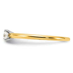 14k Two-Tone 1/3 carat Lab Grown Diamond VS+ F+ Round Complete Solitaire Engagement Ring