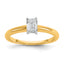 1/2 Carat Lab-Grown Diamond Octagon / Emerald Solitaire Engagement Ring