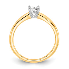 14k Two-Tone 1/2 carat Certified Lab Grown Diamond VS+ F+ Oval Complete Solitaire Engagement Ring