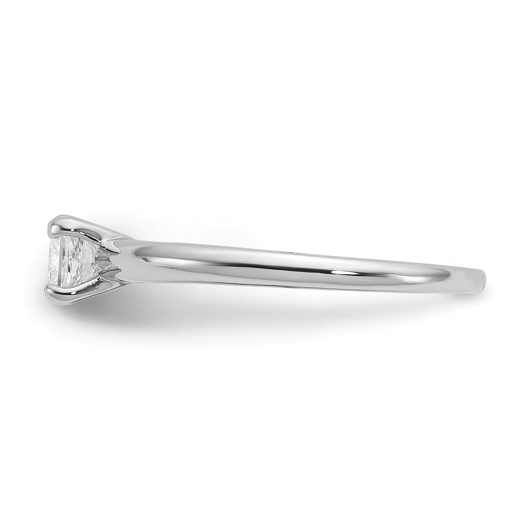14k White Gold 1/2 carat Certified Lab Grown Diamond VS+ F+ Princess Complete Solitare Engagement Ring