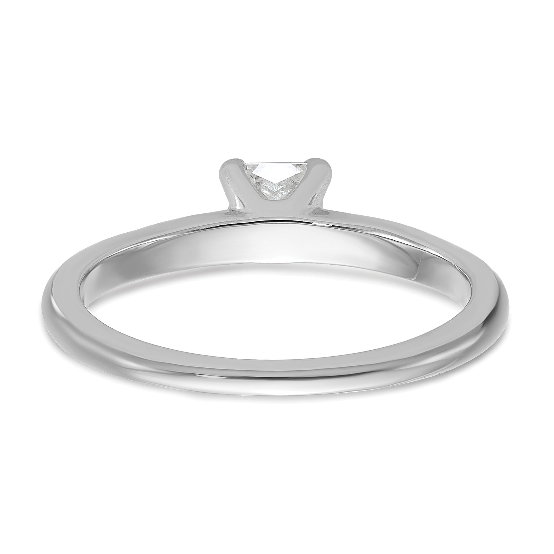 14k White Gold 1/2 carat Certified Lab Grown Diamond VS+ F+ Princess Complete Solitare Engagement Ring