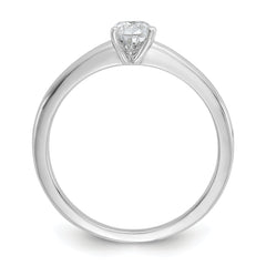 14k White Gold 1/2 carat Certified Lab Grown Diamond VS+ F+ Pear Solitare Complete Engagement Ring