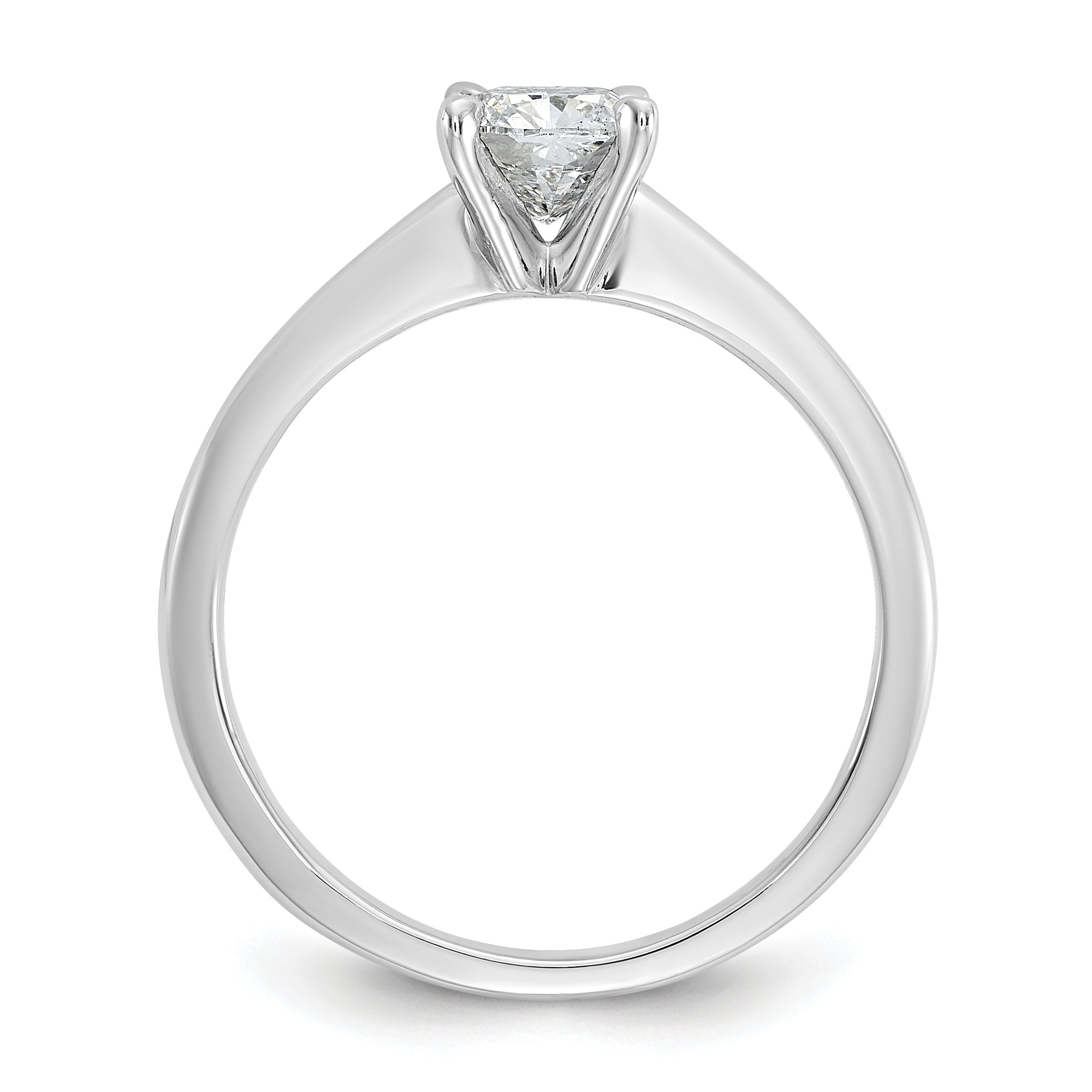 14k Two-tone 3/4 carat Certified Lab Grown Diamond VS/SI+ G+ Cushion Complete Solitare Engagement Ring