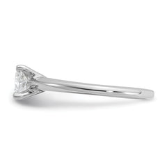 14k Two-tone 3/4 carat Lab Grown Diamond VS/SI+ G+ Cushion Complete Solitare Engagement Ring
