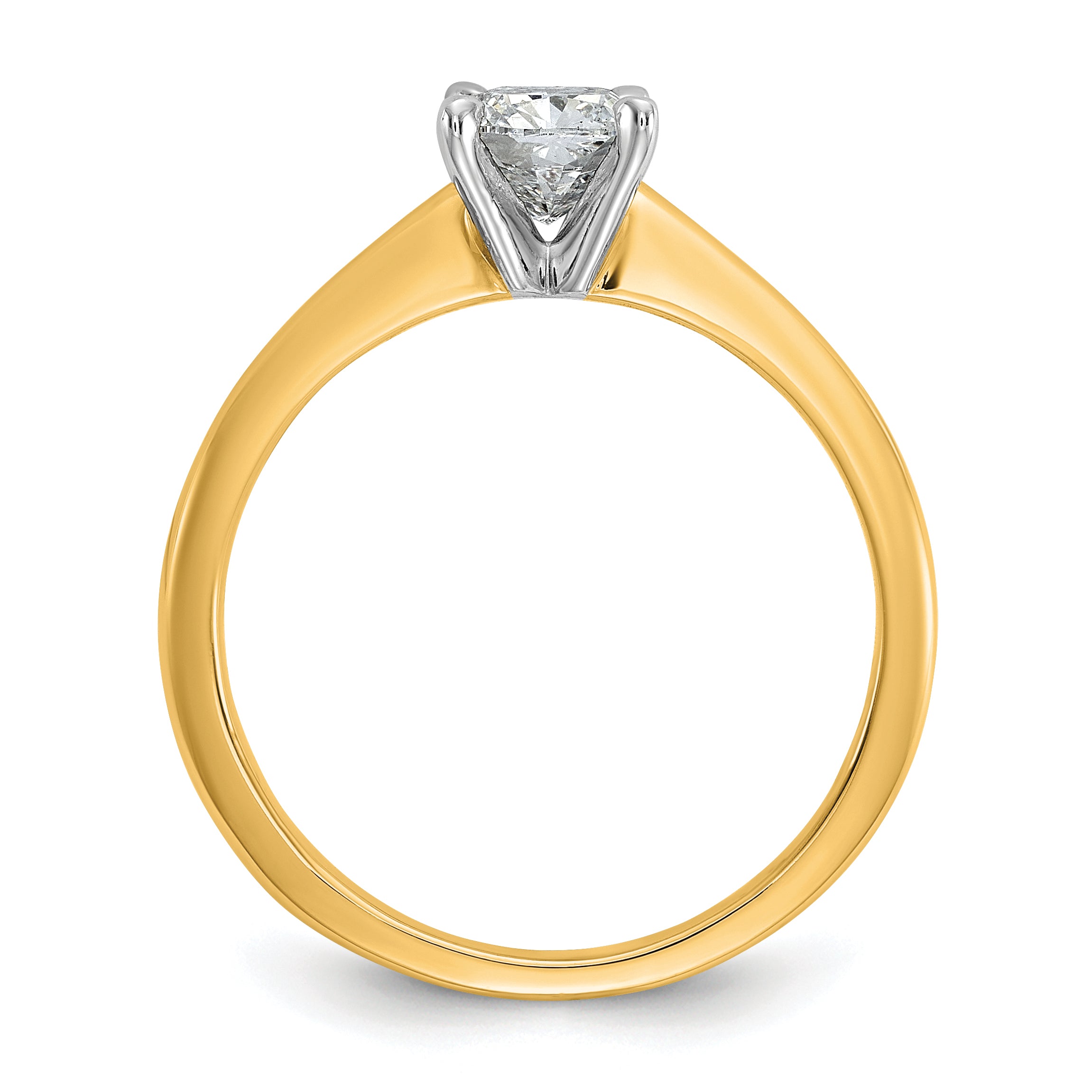 14k White Gold 5/8 carat Certified Lab Grown Diamond VS+ F+ Cushion Complete Solitare Engagement Ring