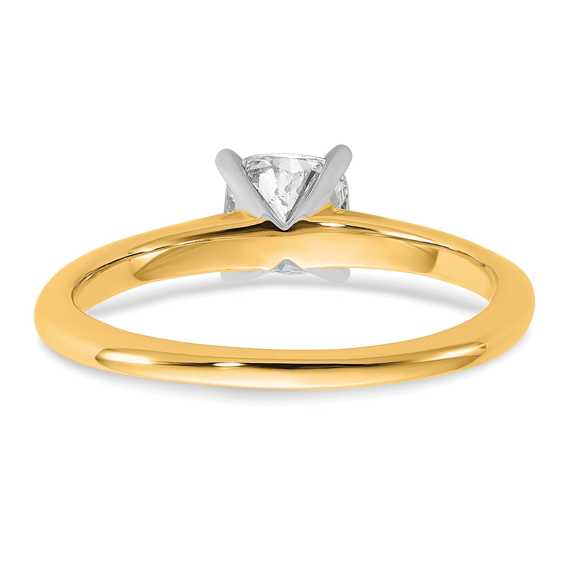 14k White Gold 5/8 carat Certified Lab Grown Diamond VS/SI+ G+ Cushion Complete Solitare Engagement Ring