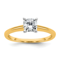 14k White Gold 5/8 carat Certified Lab Grown Diamond VS/SI+ G+ Cushion Complete Solitare Engagement Ring