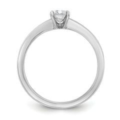 14k White Gold 3/4 carat Lab Grown Diamond VS+ F+ Emerald Solitare Complete Engagement Ring