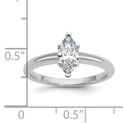 14k White Gold 3/4 carat Certified Lab Grown Diamond VS+ F+ Marquise Solitare Complete Engagement Ring
