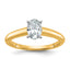 3/4 Carat Lab-Grown Diamond Oval Solitaire Engagement Ring