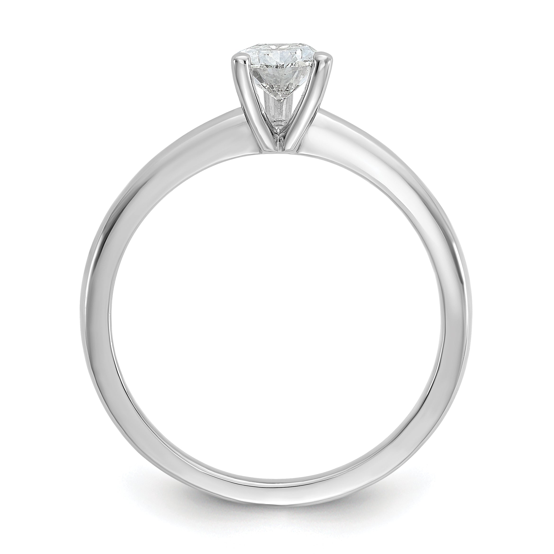 14k White Gold 3/4 carat Certified Lab Grown Diamond VS/SI+ G+ Pear Solitare Complete Engagement Ring