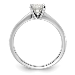 14k White Gold 3/4 carat Certified Lab Grown Diamond VS+ F+ Round Complete Solitaire Engagement Ring