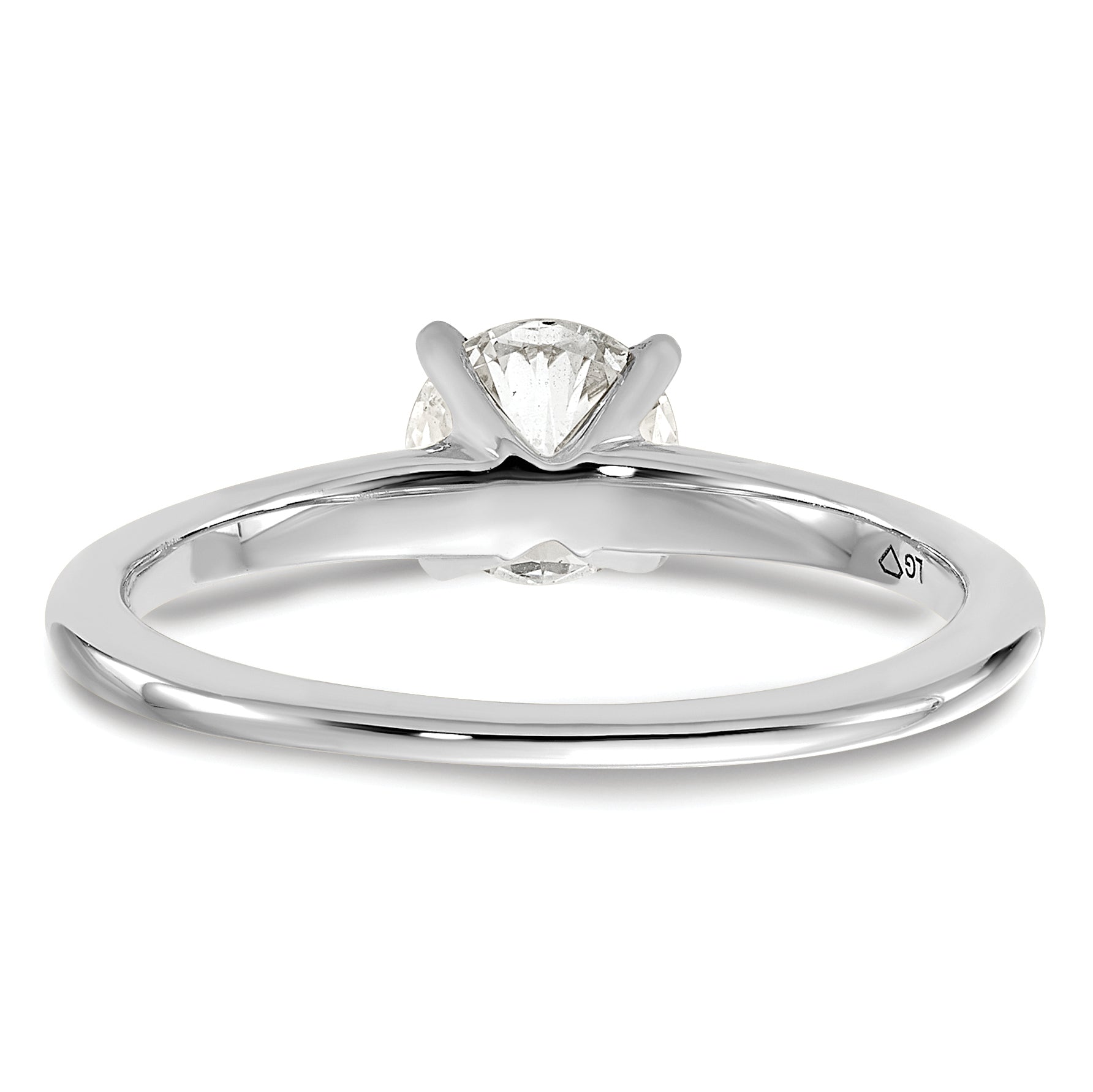 14k White Gold 3/4 carat Certified Lab Grown Diamond VS/SI+ G+ Round Complete Solitaire Engagement Ring