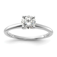 14k White Gold 3/4 carat Certified Lab Grown Diamond VS+ F+ Round Complete Solitaire Engagement Ring