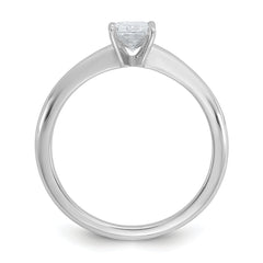 14k White Gold 3/4 carat Certified Lab Grown Diamond VS/SI+ G+ Radiant Solitare Complete Engagement Ring