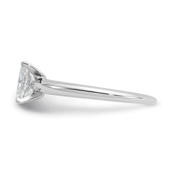 14k White Gold 3/4 carat Certified Lab Grown Diamond VS/SI+ G+ Radiant Solitare Complete Engagement Ring