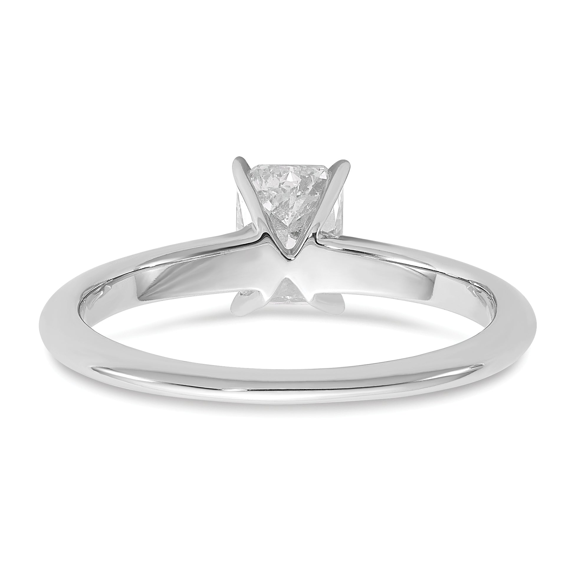 14k White Gold 3/4 carat Certified Lab Grown Diamond VS/SI+ G+ Radiant Solitare Complete Engagement Ring