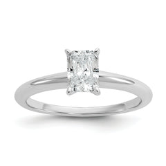 14k White Gold 3/4 carat Certified Lab Grown Diamond VS/SI+ G+ Radiant Solitare Complete Engagement Ring