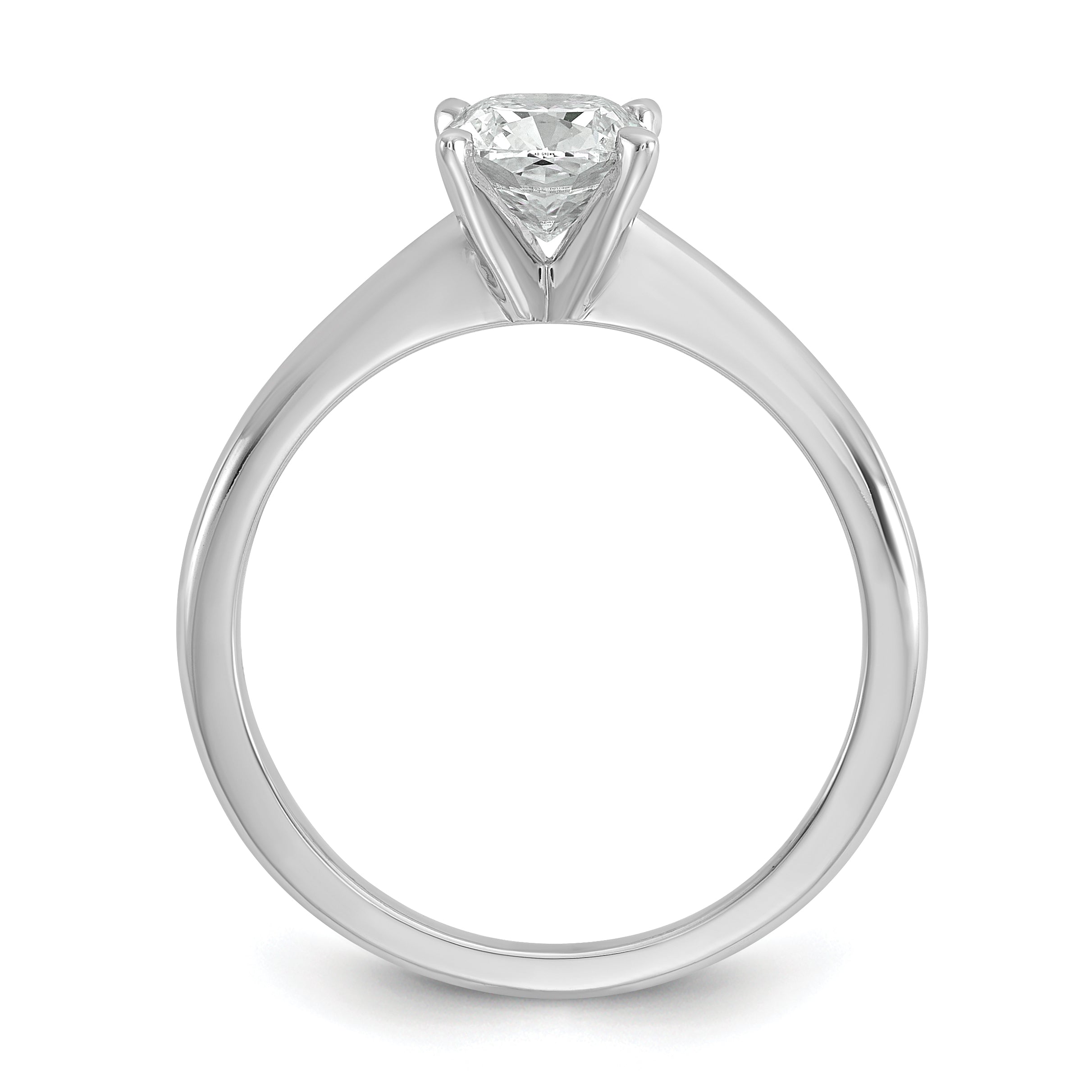 14k Two-tone 1 carat Certified Lab Grown Diamond VS+ F+ Cushion Complete Solitare Engagement Ring