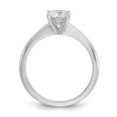 14k Two-tone 1 carat Certified Lab Grown Diamond VS+ F+ Cushion Complete Solitare Engagement Ring