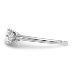 14k Two-tone 1 carat Certified Lab Grown Diamond VS+ F+ Cushion Complete Solitare Engagement Ring