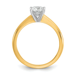14k White Gold 3/4 carat Lab Grown Diamond VS+ F+ Cushion Complete Solitare Engagement Ring