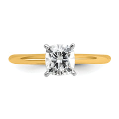 14k White Gold 3/4 carat Certified Lab Grown Diamond VS+ F+ Cushion Complete Solitare Engagement Ring