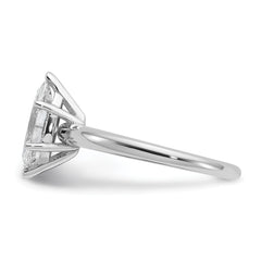 14k White Gold 1 carat Certified Lab Grown Diamond VS+ F+ Marquise Solitare Complete Engagement Ring