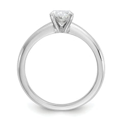 14k White Gold 1 carat Lab Grown Diamond VS+ F+ Oval Complete Solitaire Engagement Ring