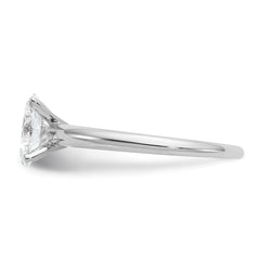 14k White Gold 1 carat Lab Grown Diamond VS+ F+ Oval Complete Solitaire Engagement Ring